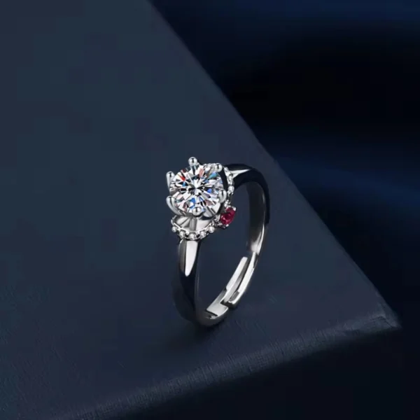 Anillo moissanita 1ct. - Imagen 3