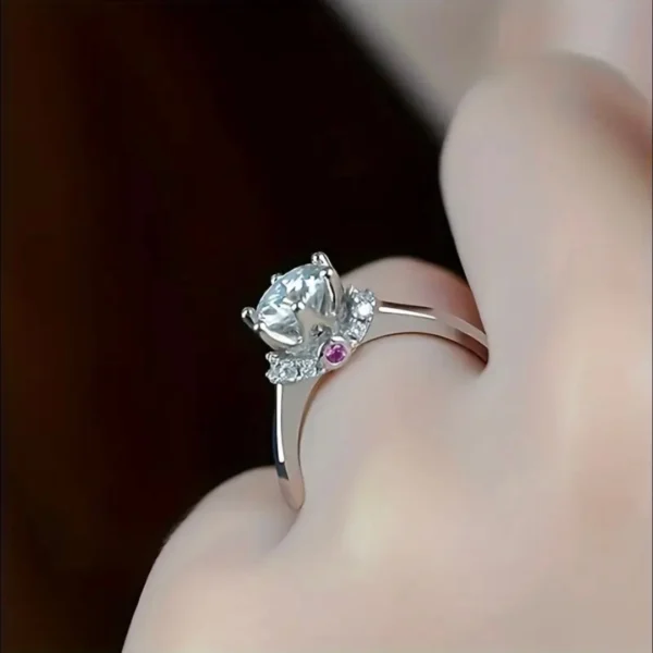 Anillo moissanita 1ct.
