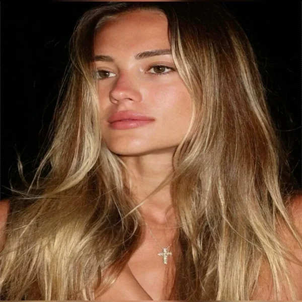 Collar cruz moissanita
